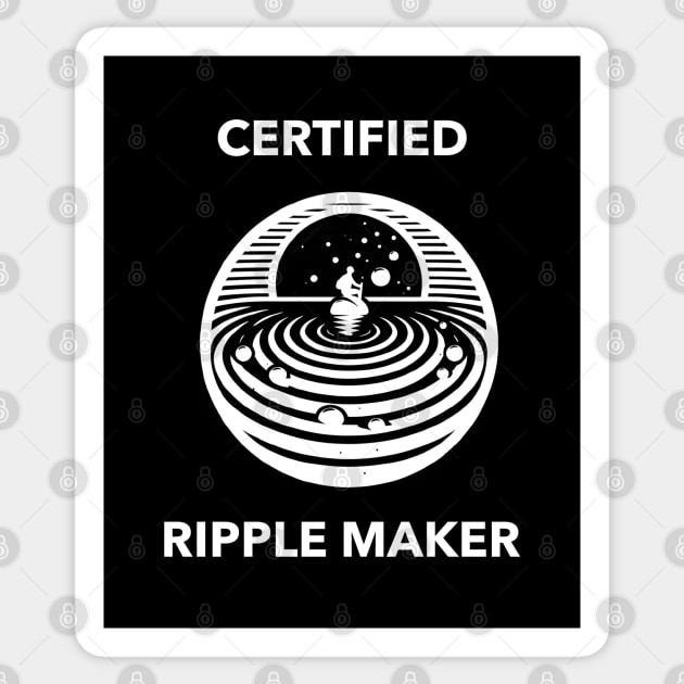 Certified Ripple Maker Stone Skipping Skimming Sticker by ThesePrints